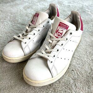 Adidas Stan Smith White & Red Leather Sneakers Womens 6 Shoes Tenniscore